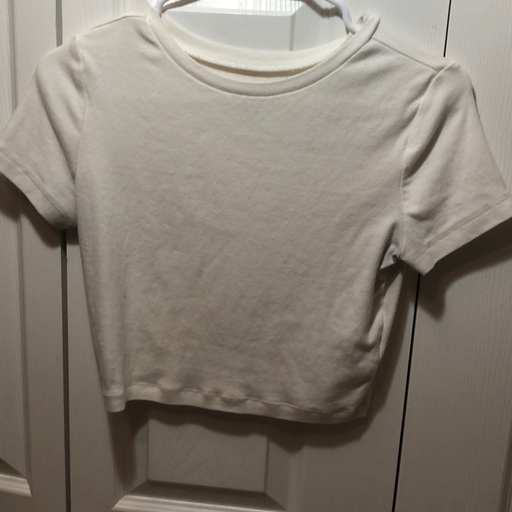White crop top.